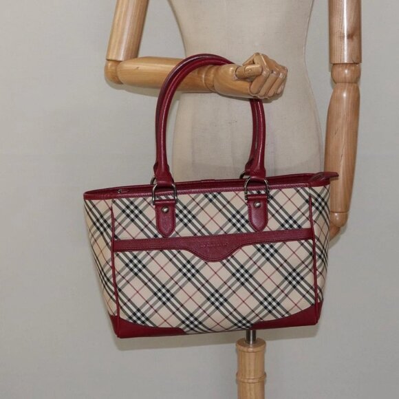 BURBERRY Nova Check Tote Bag Canvas Beige Auth 123324 - Picture 14 of 16